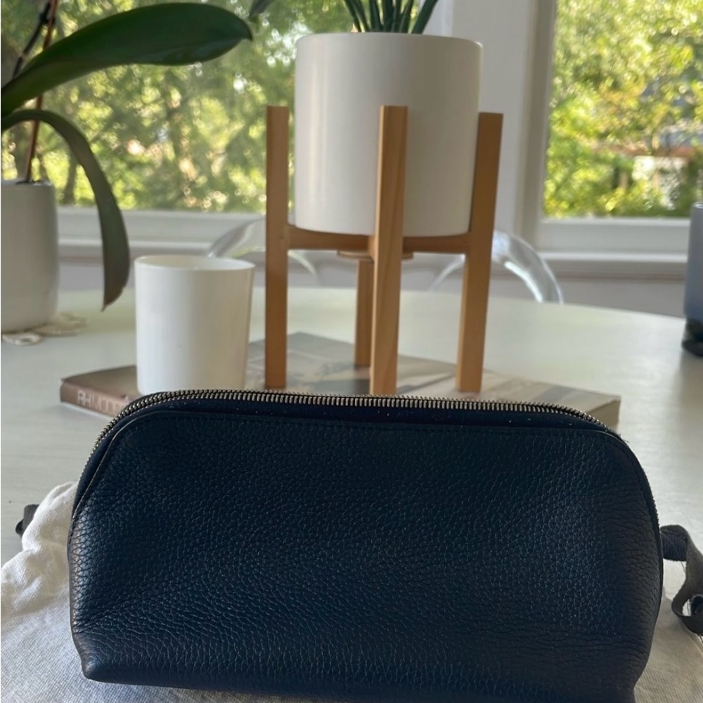 Celine Navy Leather Cosmetic Pouch (pre-owned) - Picture 6 of 11